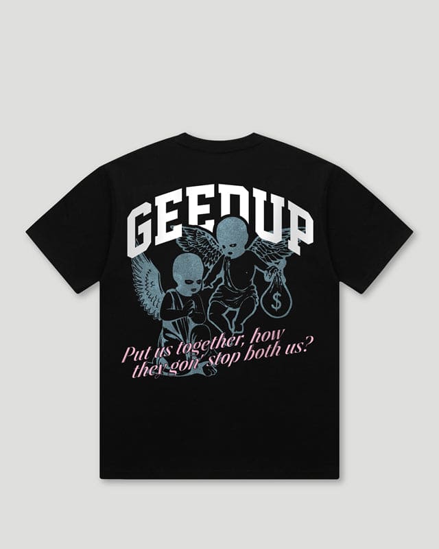 Cherubs T-Shirt Black/Blue/Pink