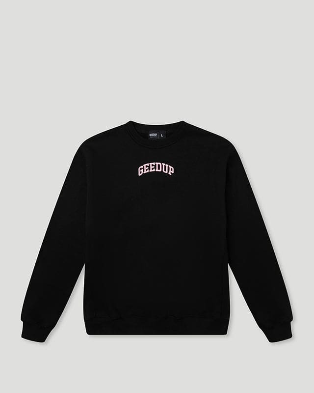 Strong-Arm Dept Crewneck Black/Pink