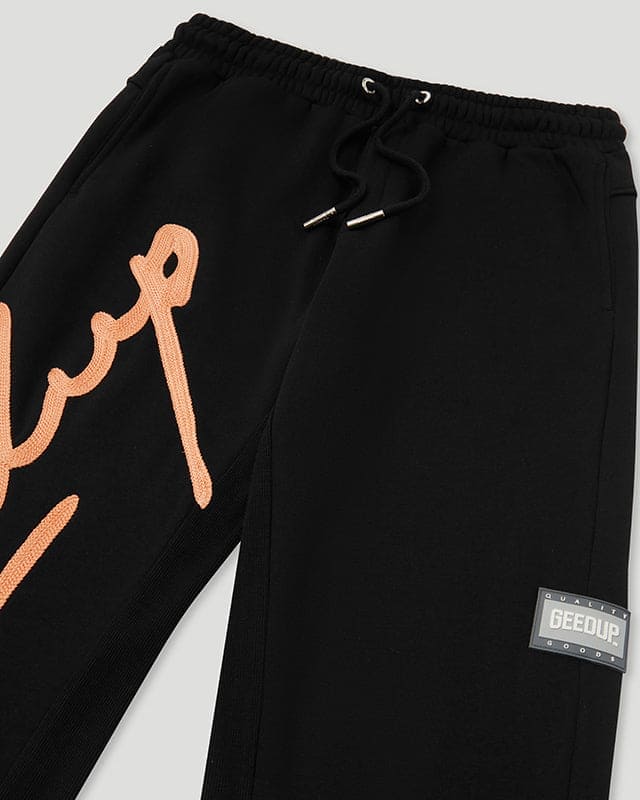 Geedup Signature Trackpants Black/Peach