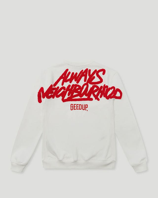 Always Neighbourhood Crewneck White/Red