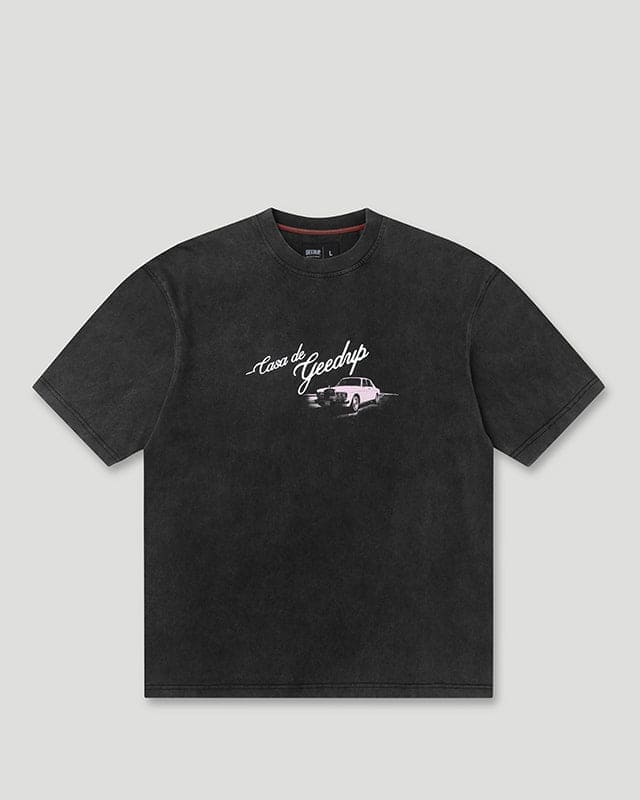 Casa De Geedup T-Shirt Charcoal/Pink