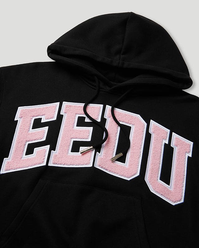 A.2 / Team Logo Cropped Hoodie Black/Dusty Pink