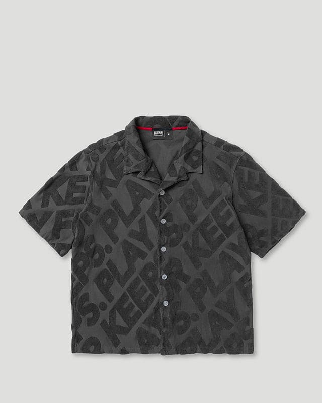 PFK Jacquard Button Shirt Charcoal