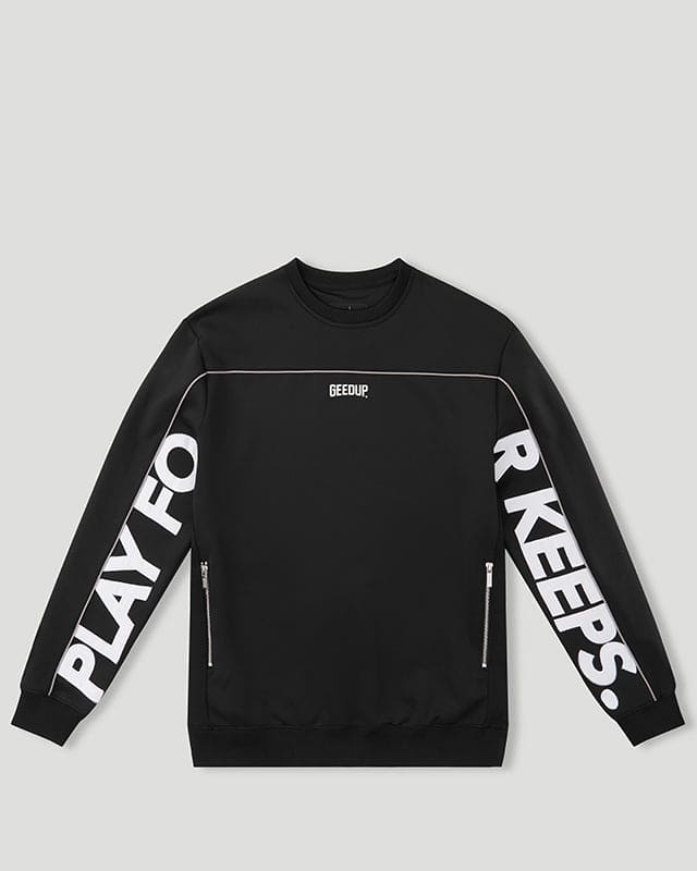 Play For Keeps Crewneck Black/White