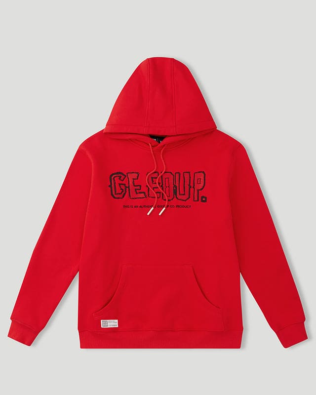 Scribble Logo Hoodie Red/Black