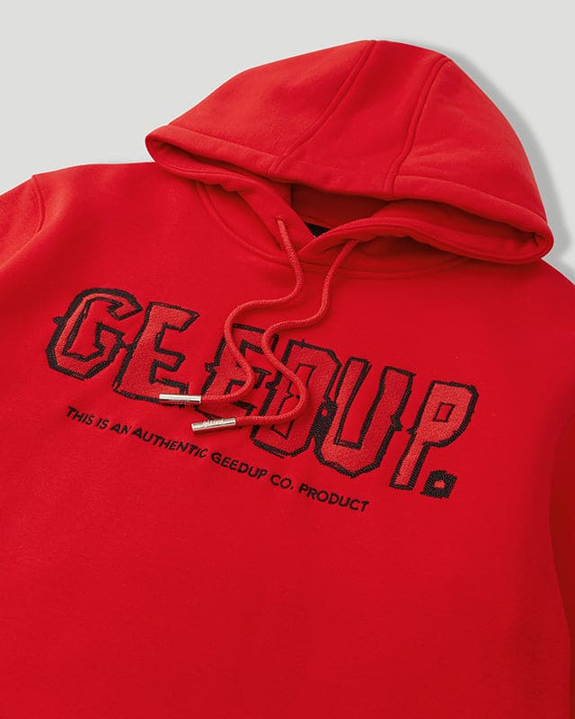 Scribble Logo Hoodie Red/Black