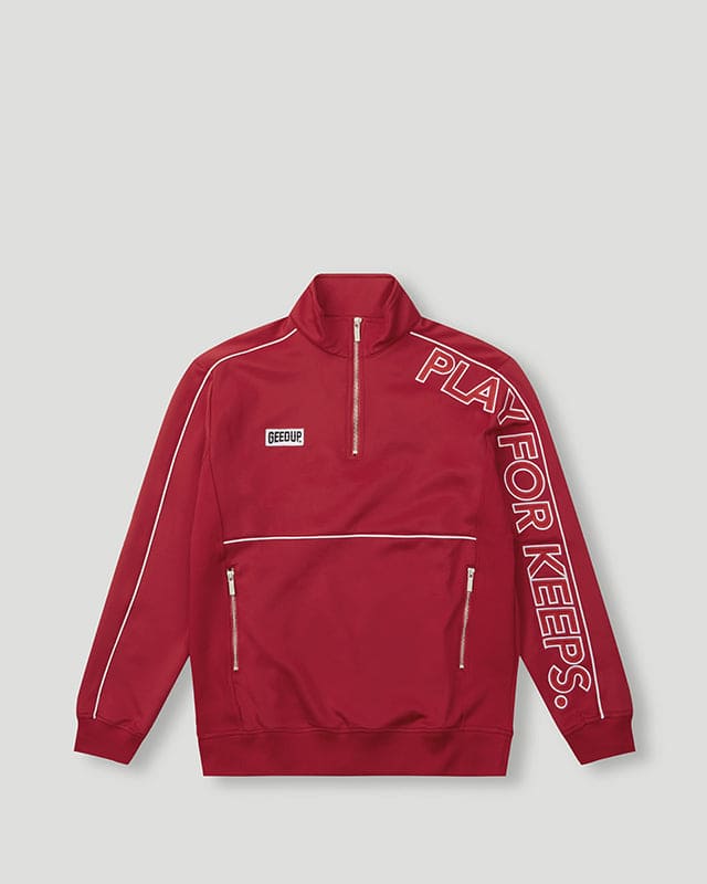 Play For Keeps Qtr Zip Red/White