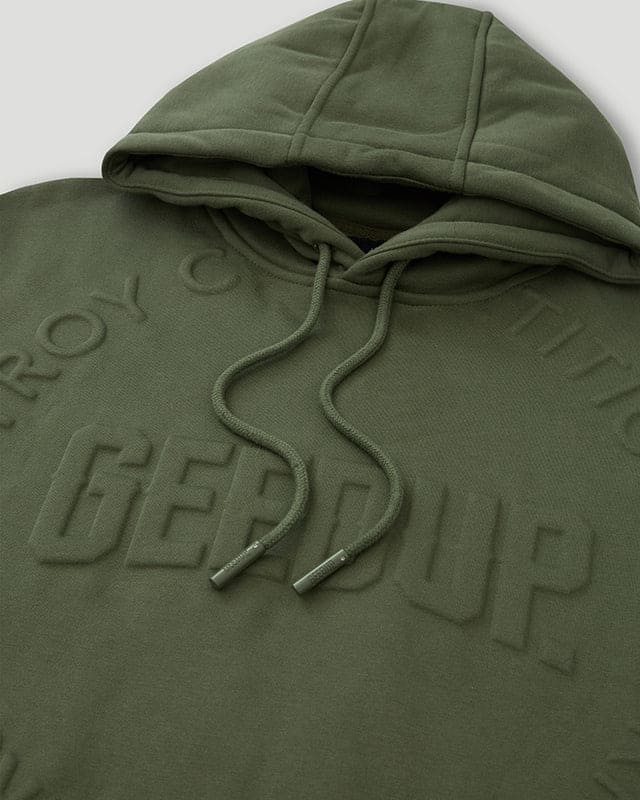 O/S Emblem Emboss Hoody Military Green