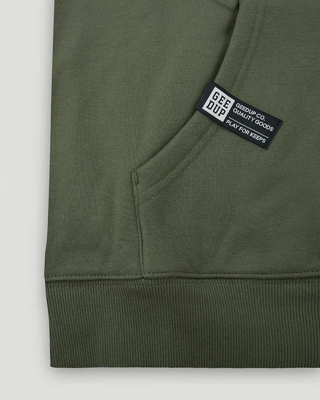 O/S Emblem Emboss Hoody Military Green – Geedup Co.