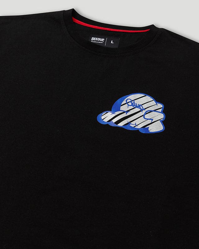 GDUP Throw Up T-Shirt Black/Blue – Geedup Co.
