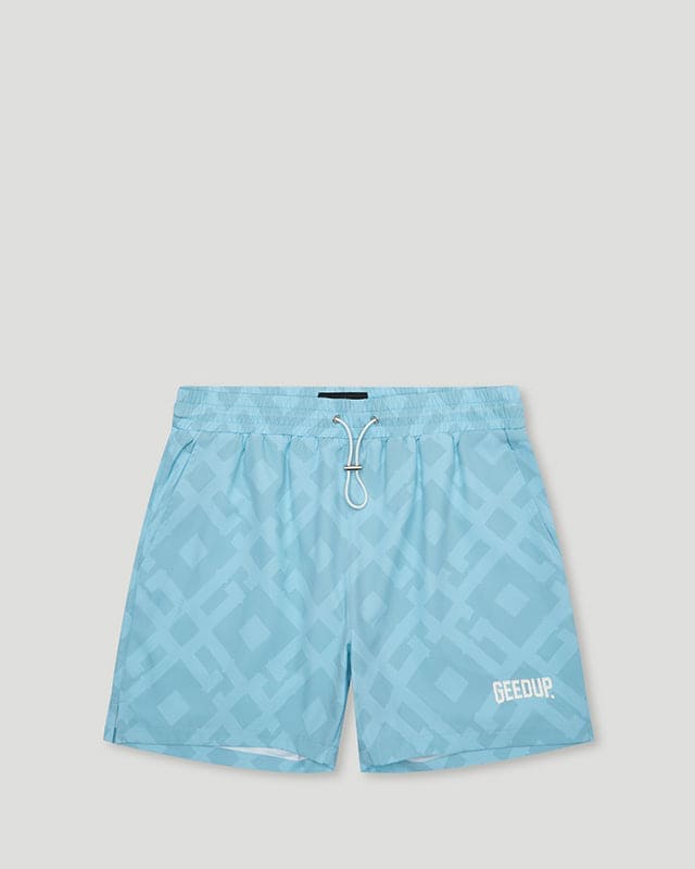 G Monogram Swim Shorts Light Blue