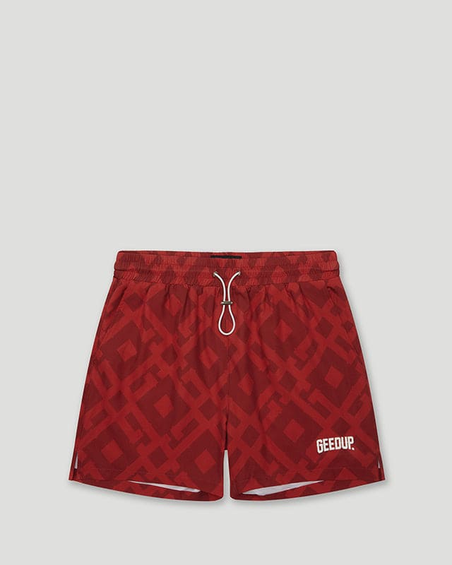 G Monogram Swim Shorts Red