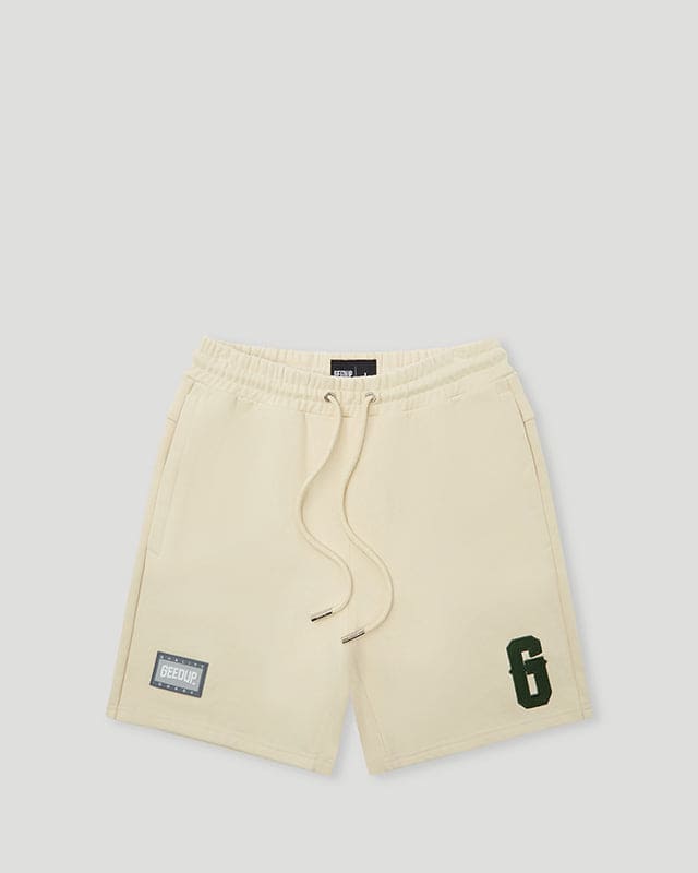 G French Terry Shorts Cream/Forest Green