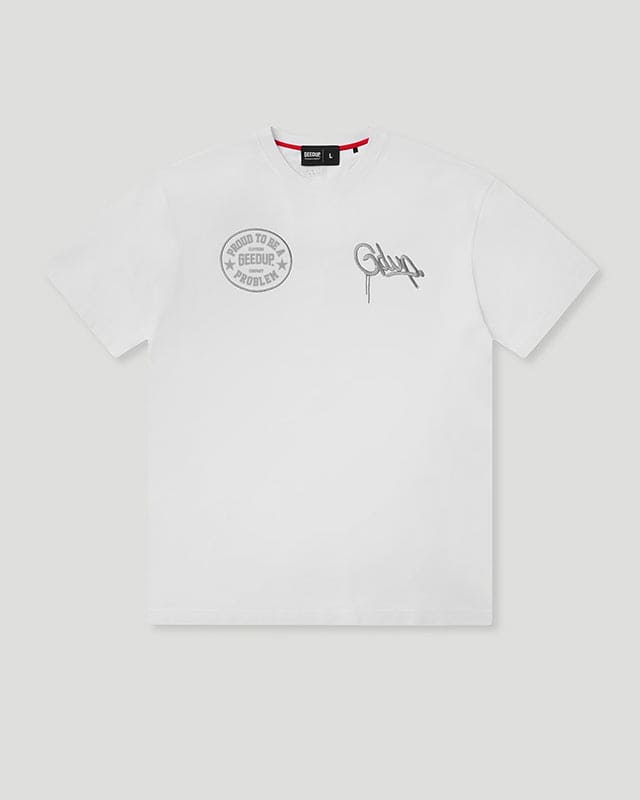 Proud To Be A Problem T-Shirt White/Grey – Geedup Co.