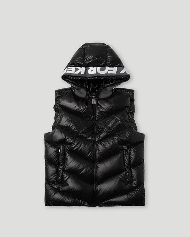 PFK Hooded Duck Down Vest Black