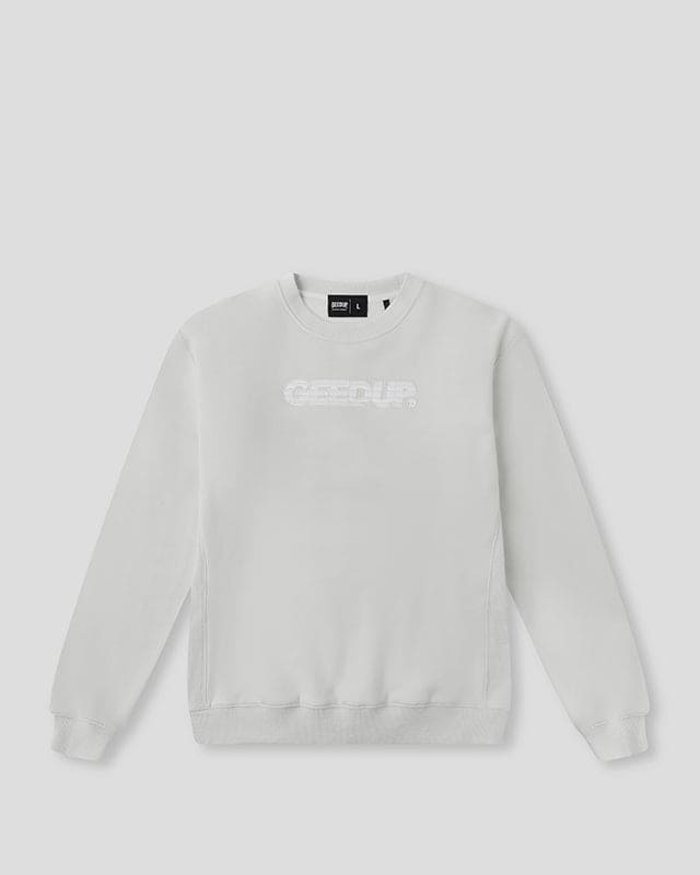 Geedup Sportsman Crewneck Ice Grey/White