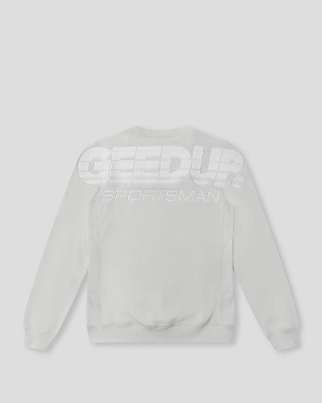 Geedup Sportsman Crewneck Ice Grey/White