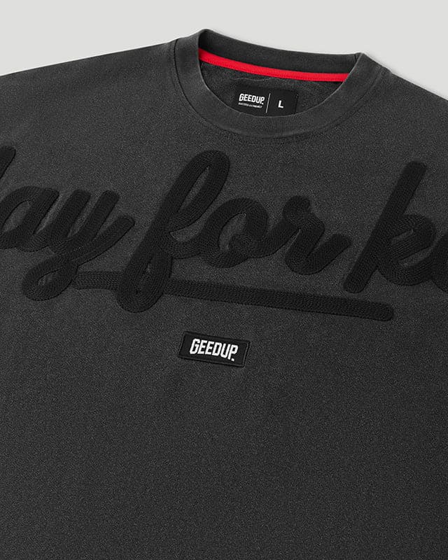PFK Script T-Shirt Vintage Washed Black