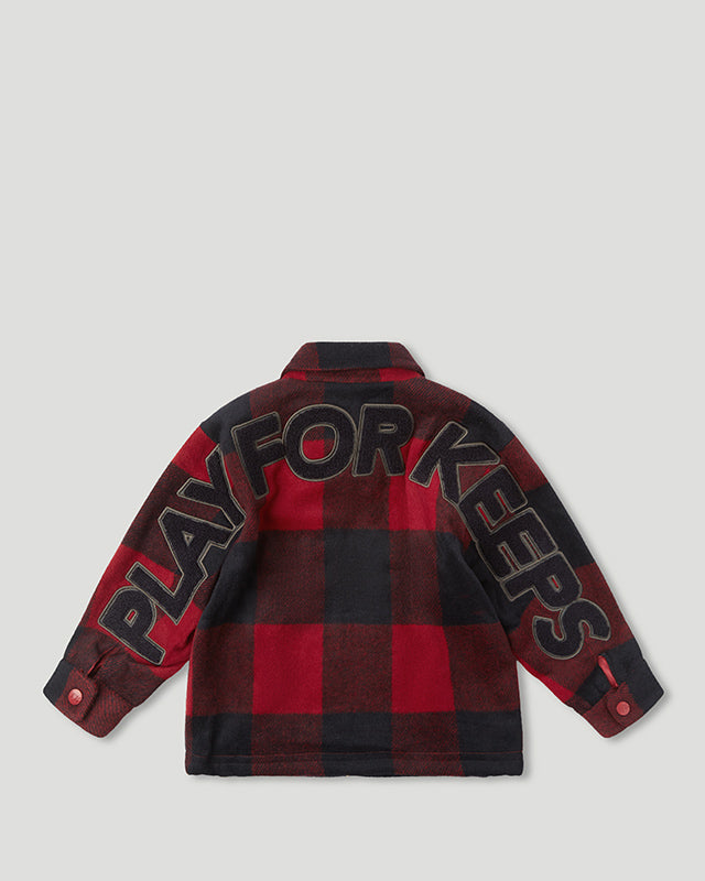 PFK Flannel Kids Jacket Red/Navy