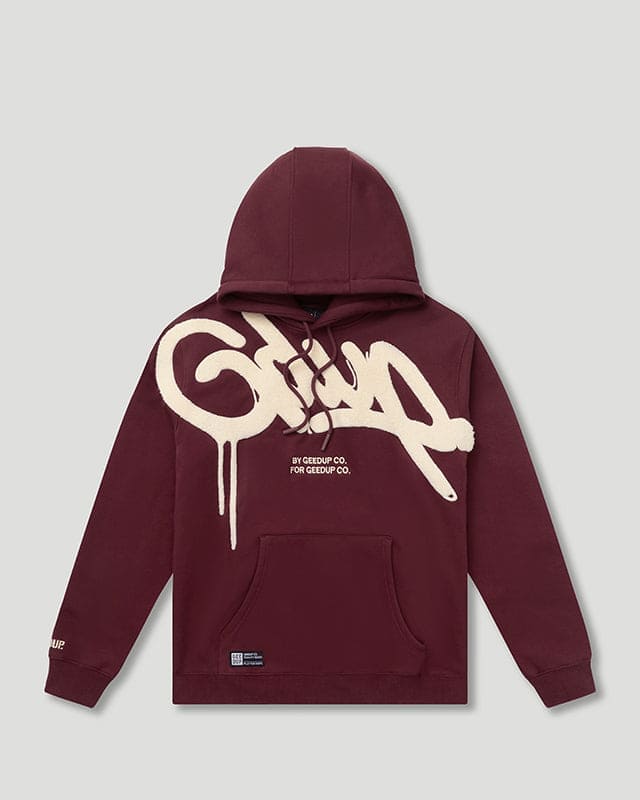 Handstyle Hoodie Maroon/Cream