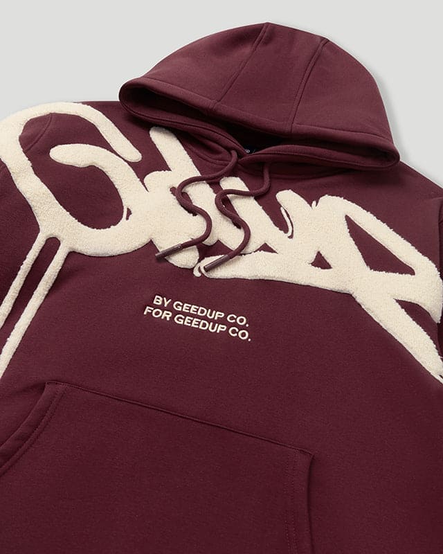 Handstyle Hoodie Maroon/Cream