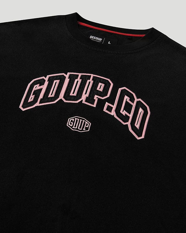 GDUP CO. T-Shirt Charcoal/Pink